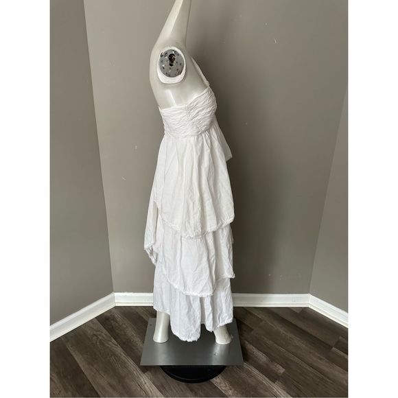 CINQ A SEPT Sori Tiered Cotton One-Shoulder Dress US 0 $465 - Picture 9 of 11